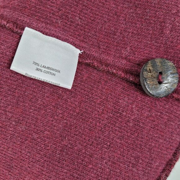 Eileen Fisher Lambswool Blazer Jacket Long Sleeve Knit Wool Red Size 4P Petite - Picture 14 of 16